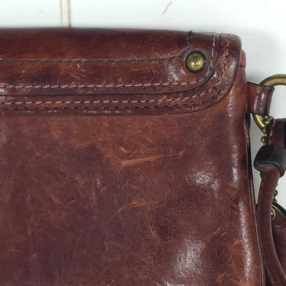 Coach Legacy 65th Anniversary Brown Leather Mini Flap Wristlet Wallet Bag - Picture 12 of 16